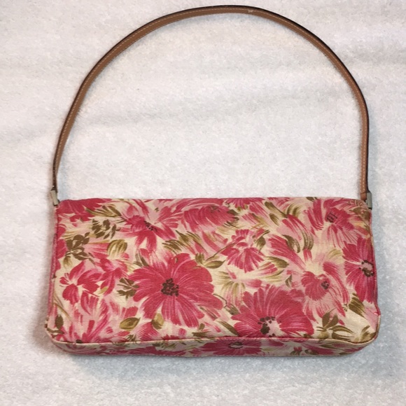 Kate Spade Charlotte Fleur pink floral linen shoulder bag - Picture 4 of 16
